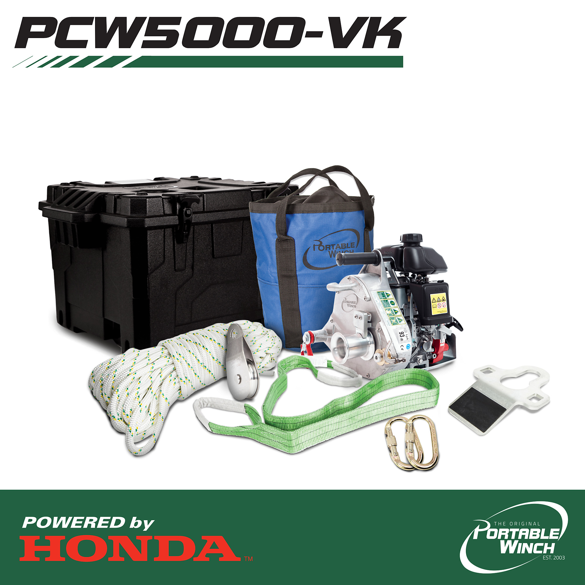 Portable Winch Off-Road Winch Kit, Model# PCW5000-VK